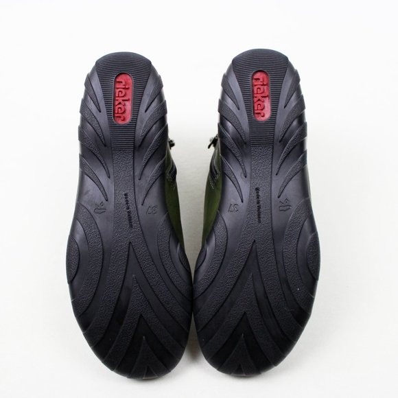 Reiker Green with Multicolour Accents Lace-up Ankle Boots - Picture 12 of 16